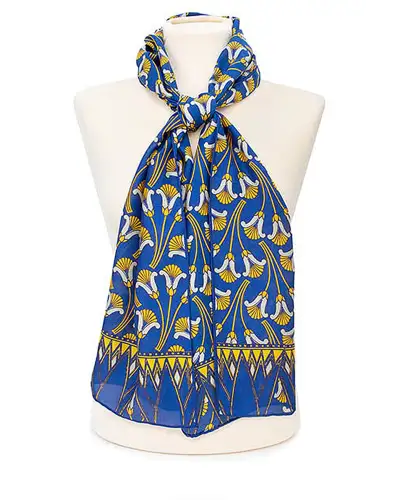 Scarves Fox and Chave Lotus Flowers Silk Habotai Scarf £42.00