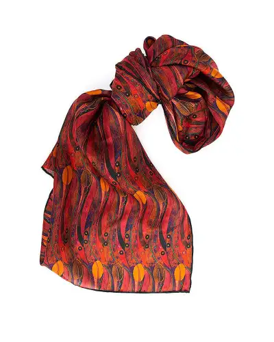 Scarves Fox and Chave Mackintosh Tulips Silk Habotai Scarf £42.00