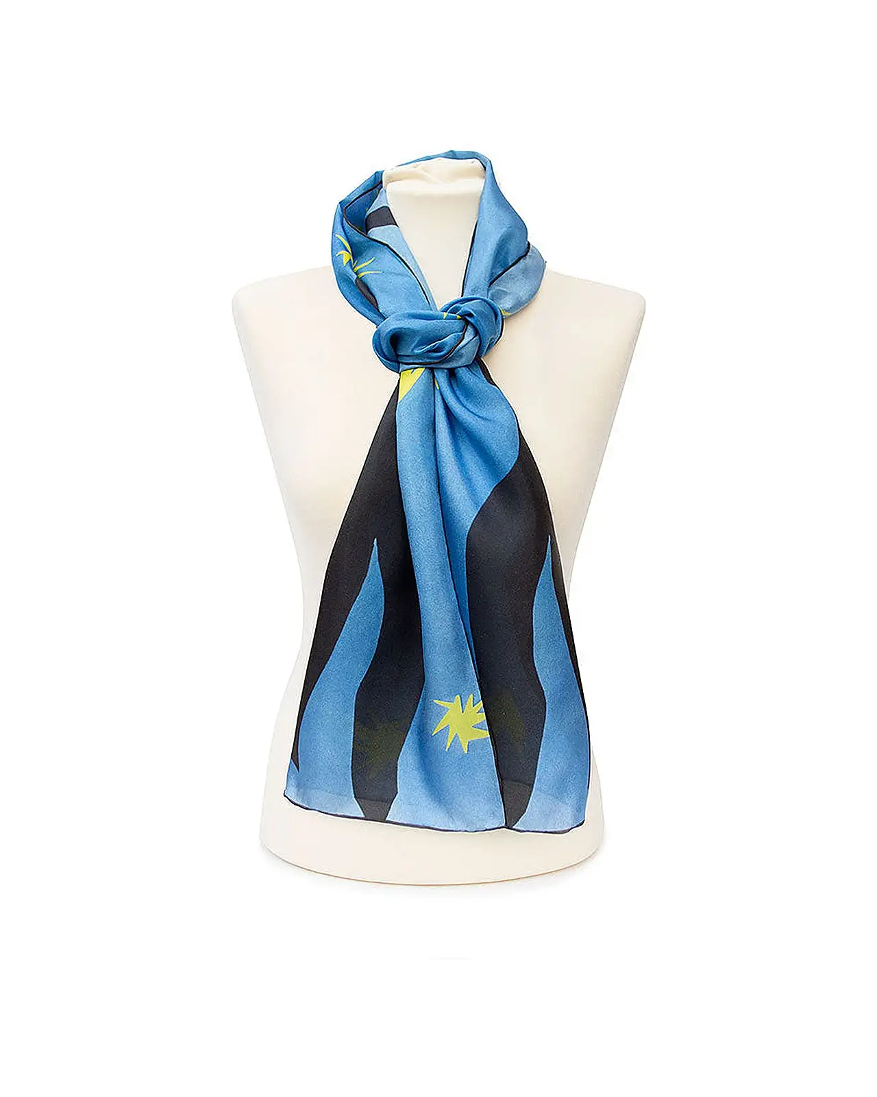 Scarves Fox and Chave Matisse Blue Dance Silk Habotai Scarf £42.00