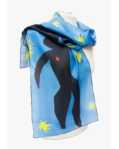 Scarves Fox and Chave Matisse Blue Dance Silk Habotai Scarf £42.00
