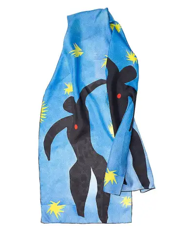 Scarves Fox and Chave Matisse Blue Dance Silk Habotai Scarf £42.00