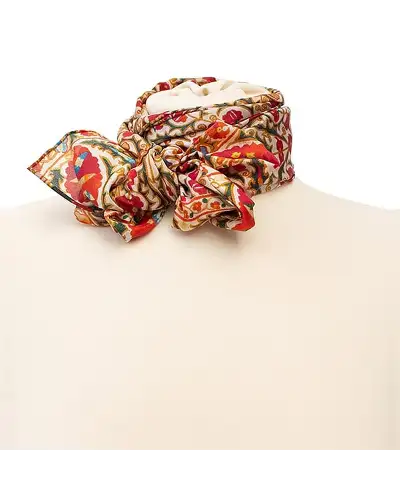 Scarves Fox and Chave Suzani Red Silk Habotai Scarf £42.00