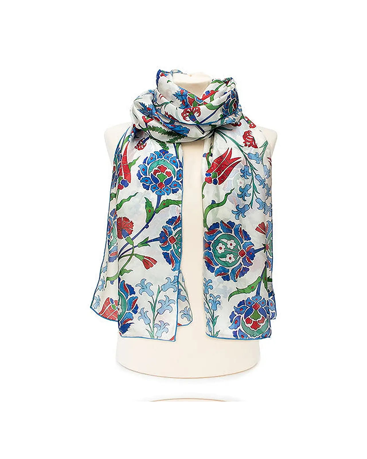 Scarves Fox and Chave Iznik Flowers Silk Habotai Scarf £50.00