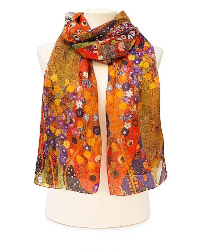 Scarves Fox and Chave Klimt Water Serpents Silk Habotai Scarf £50.00