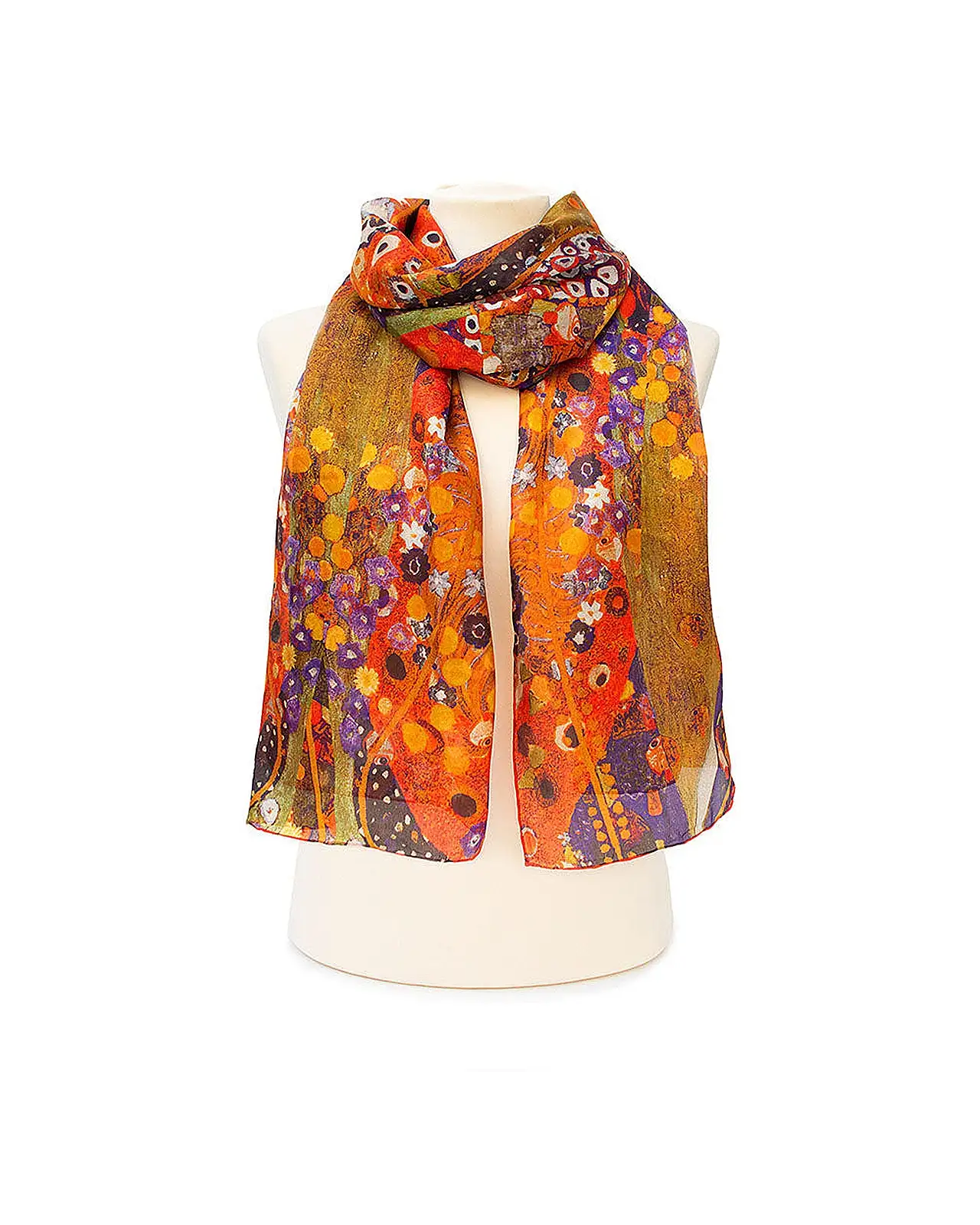 Scarves Fox and Chave Klimt Water Serpents Silk Habotai Scarf £50.00