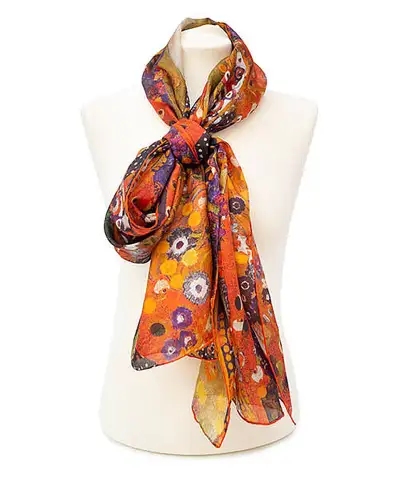 Scarves Fox and Chave Klimt Water Serpents Silk Habotai Scarf £50.00