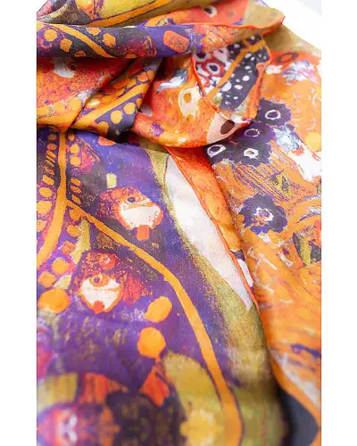Scarves Fox and Chave Klimt Water Serpents Silk Habotai Scarf £50.00