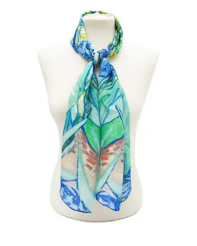 Scarves Fox and Chave Van Gogh Irises Silk Habotai Scarf £42.00