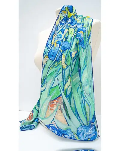 Scarves Fox and Chave Van Gogh Irises Silk Habotai Scarf £42.00