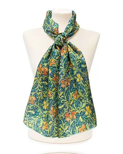 Scarves Fox and Chave Morris Iris Silk Habotai Scarf £42.00