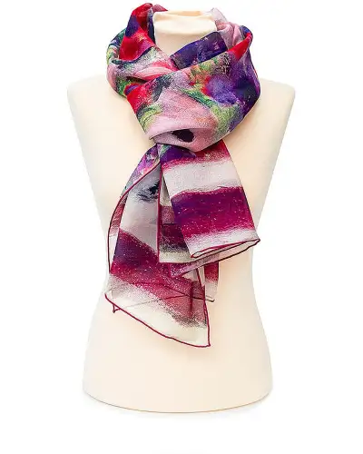 Scarves Fox and Chave Matisse Anemones Silk Chiffon Scarf £52.00