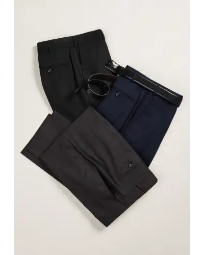Fit Trousers Brook Taverner Tailored Fit Monaco Black Trousers £36.00