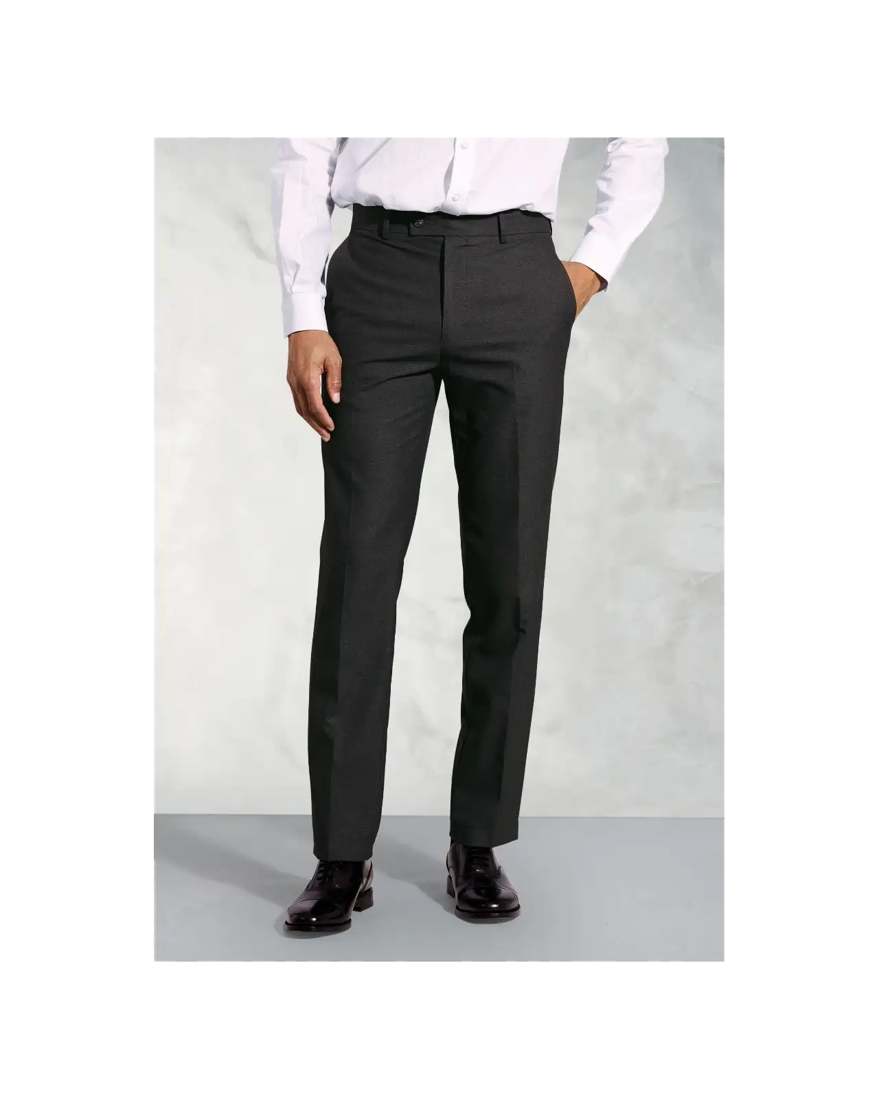 Fit Trousers Brook Taverner Tailored Fit Monaco Charcoal Trousers £36.00
