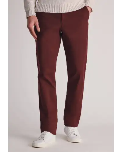 Fit Trousers Brook Taverner Regular Fit Christie Dark Red Cavalry Twill Stretch Cotton Trousers £54.00