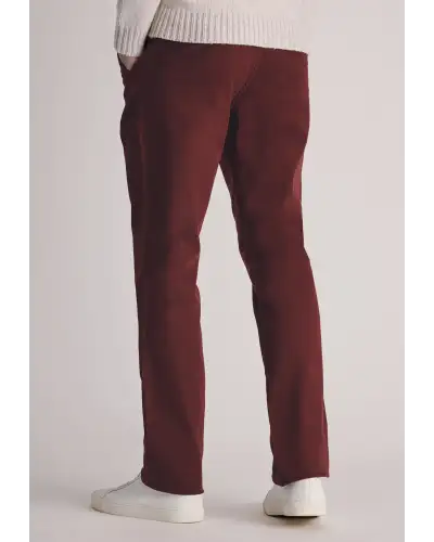 Fit Trousers Brook Taverner Regular Fit Christie Dark Red Cavalry Twill Stretch Cotton Trousers £54.00