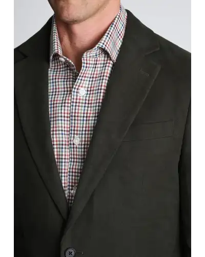 Jackets Brook Taverner Tailored Fit Crowcombe Khaki Cotton Moleskin Jacket £116.00