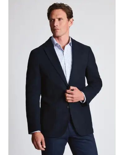 Jackets Brook Taverner Tailored Fit Crowcombe Navy Cotton Moleskin Jacket £116.00