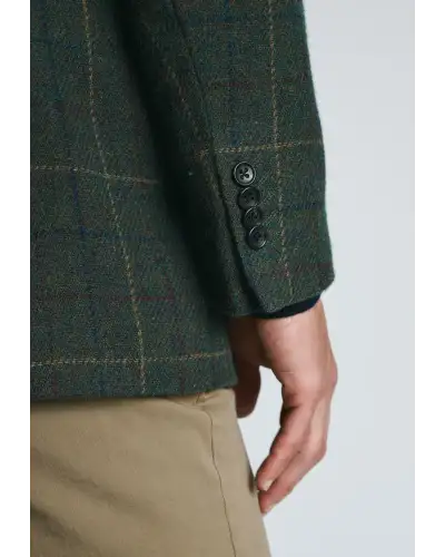 Jackets Brook Taverner Tailored Fit Avon Olive Wool Blend Check Jacket £116.00