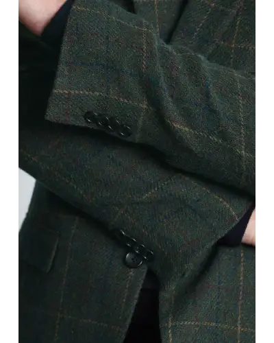 Jackets Brook Taverner Tailored Fit Avon Olive Wool Blend Check Jacket £116.00
