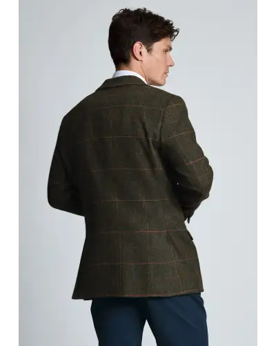 Jackets Brook Taverner Tailored Fit Axebridge Olive Wool Blend Herringbone Check Jacket £116.00