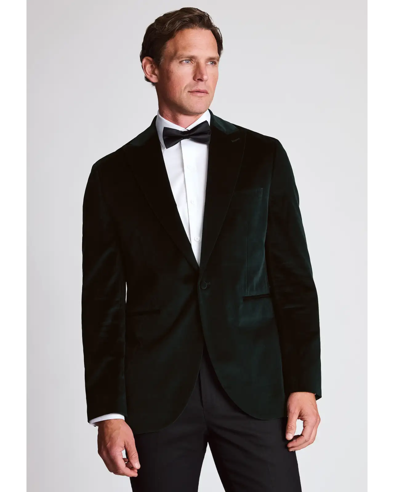 Evening Jackets Brook Taverner Tailored Fit Knighton Dark Green Velvet Jacket £134.00