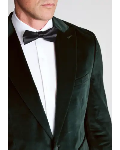 Evening Jackets Brook Taverner Tailored Fit Knighton Dark Green Velvet Jacket £134.00