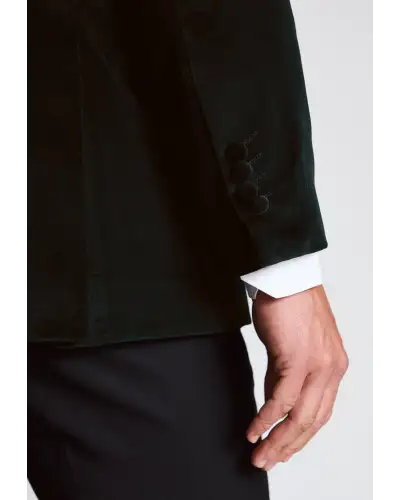 Evening Jackets Brook Taverner Tailored Fit Knighton Dark Green Velvet Jacket £134.00