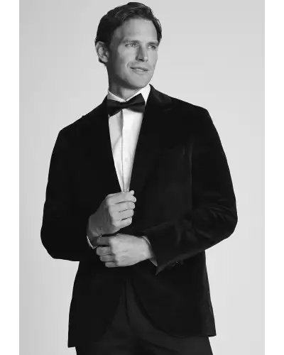 Evening Jackets Brook Taverner Tailored Fit Knighton Dark Green Velvet Jacket £134.00
