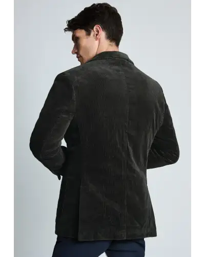 Jackets Brook Taverner Tailored Fit Kenny Khaki Corduroy Stretch Cotton Jacket £116.00