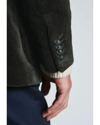Jackets Brook Taverner Tailored Fit Kenny Khaki Corduroy Stretch Cotton Jacket £116.00