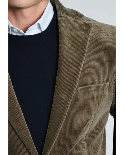 Jackets Brook Taverner Tailored Fit Kenny Sand Corduroy Stretch Cotton Jacket £116.00