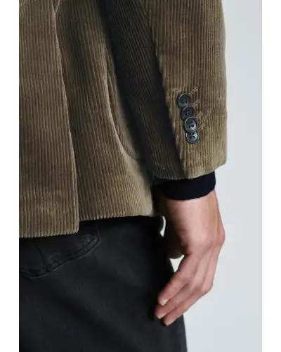Jackets Brook Taverner Tailored Fit Kenny Sand Corduroy Stretch Cotton Jacket £116.00