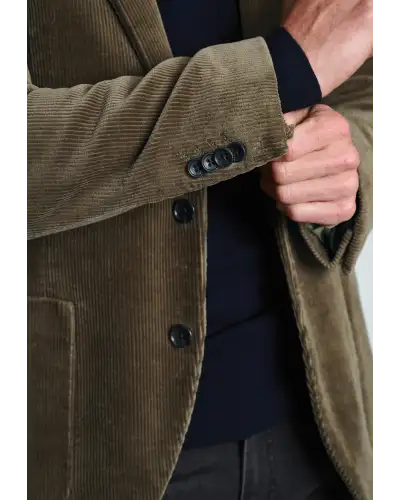 Jackets Brook Taverner Tailored Fit Kenny Sand Corduroy Stretch Cotton Jacket £116.00