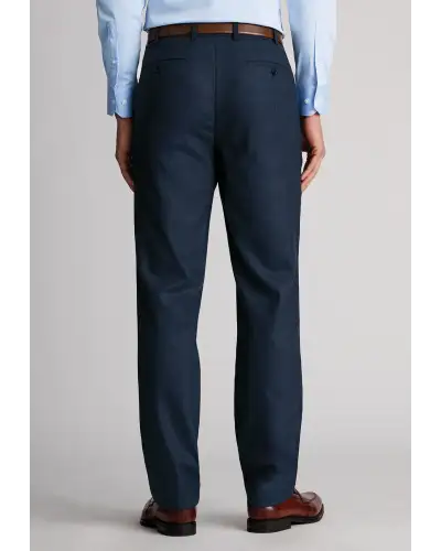 Trousers Brook Taverner Tailored Fit Kelston Blue Italian Wool Blend Donegal Suit Trousers £72.00