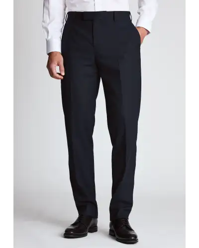Trousers Brook Taverner Tailored Fit Shawford Navy Wool Blend Performance Suit Trousers £63.00