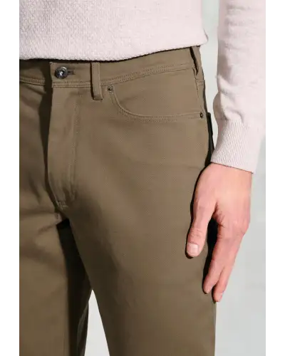 Trousers Brook Taverner Regular Fit Fredericks Sand 5 Pocket Italian Twill Stretch Cotton Trousers £62.00