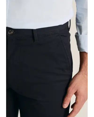 Fit Trousers Brook Taverner Tailored Fit Leo Midnight Stretch Cotton Chinos £45.00