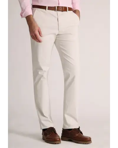 Fit Trousers Brook Taverner Tailored Fit Leo Stone Stretch Cotton Chinos £45.00