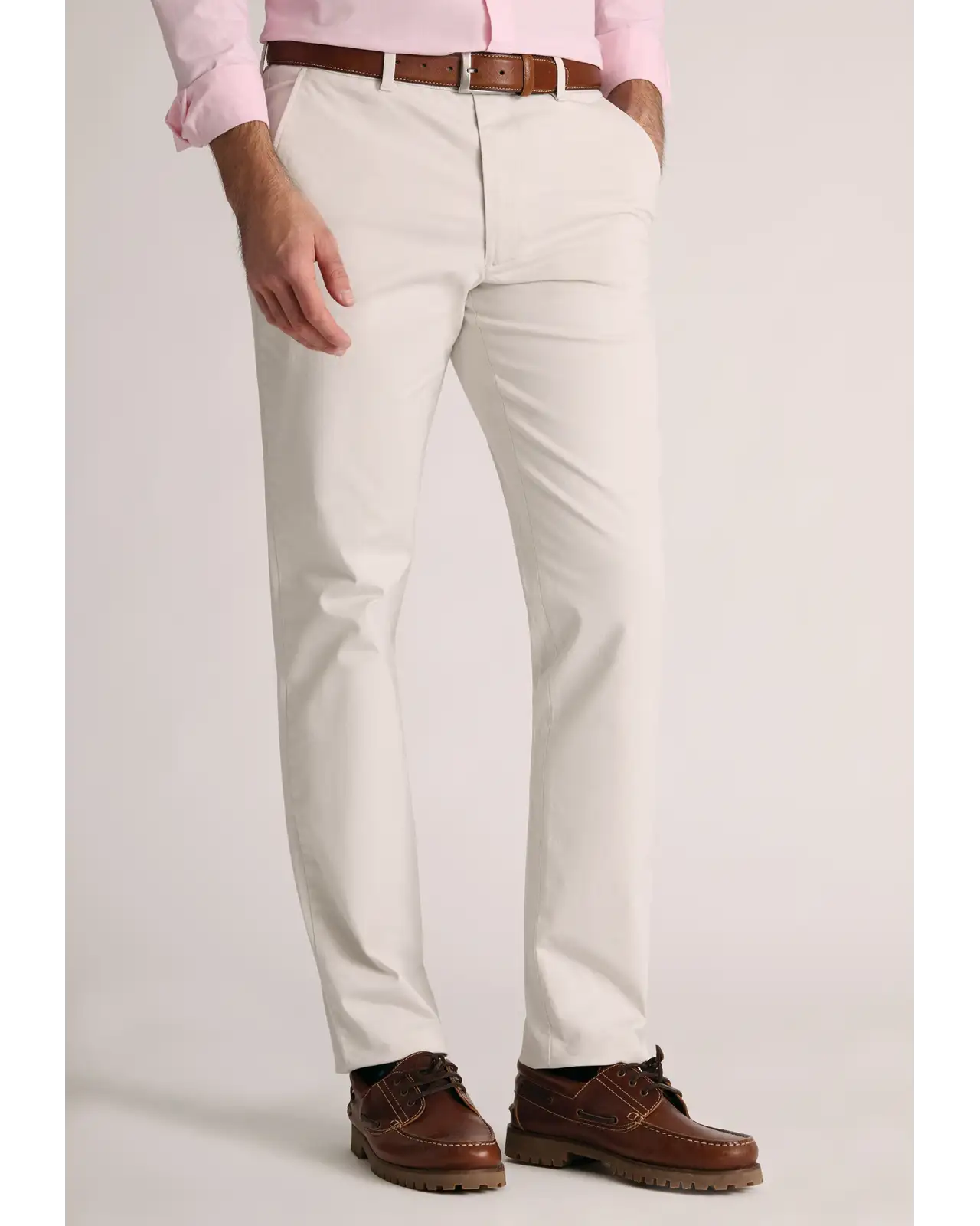 Fit Trousers Brook Taverner Tailored Fit Leo Stone Stretch Cotton Chinos £45.00
