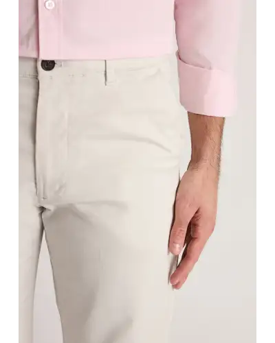 Fit Trousers Brook Taverner Tailored Fit Leo Stone Stretch Cotton Chinos £45.00
