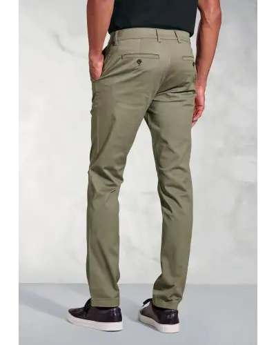 Fit Trousers Brook Taverner Tailored Fit Leo Olive Stretch Cotton Chinos £45.00