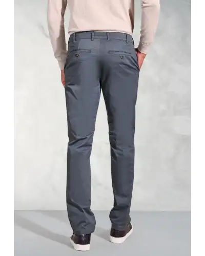 Fit Trousers Brook Taverner Tailored Fit Leo Air Force Blue Stretch Cotton Chinos £45.00