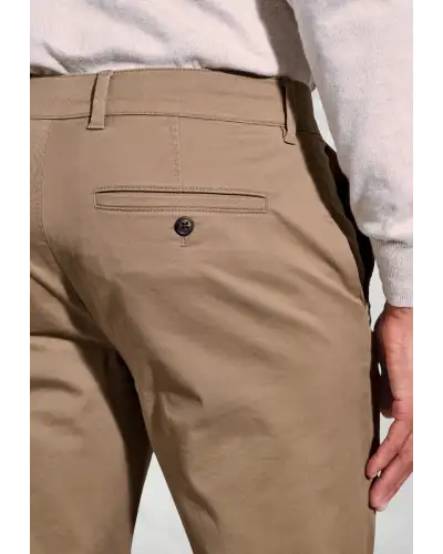 Fit Trousers Brook Taverner Tailored Fit Leo Tan Stretch Cotton Chinos £45.00