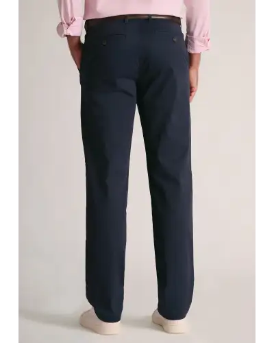 Fit Trousers Brook Taverner Tailored Fit Leo Navy Stretch Cotton Chinos £45.00