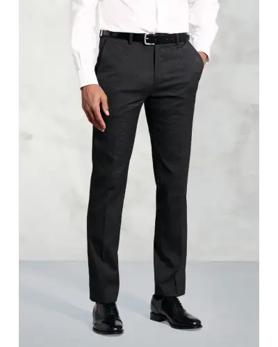 Trousers Brook Taverner Tailored Fit Pegasus Charcoal Pindot Washable Suit Trousers £44.00