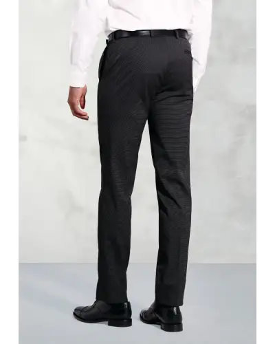Trousers Brook Taverner Tailored Fit Pegasus Charcoal Pindot Washable Suit Trousers £44.00