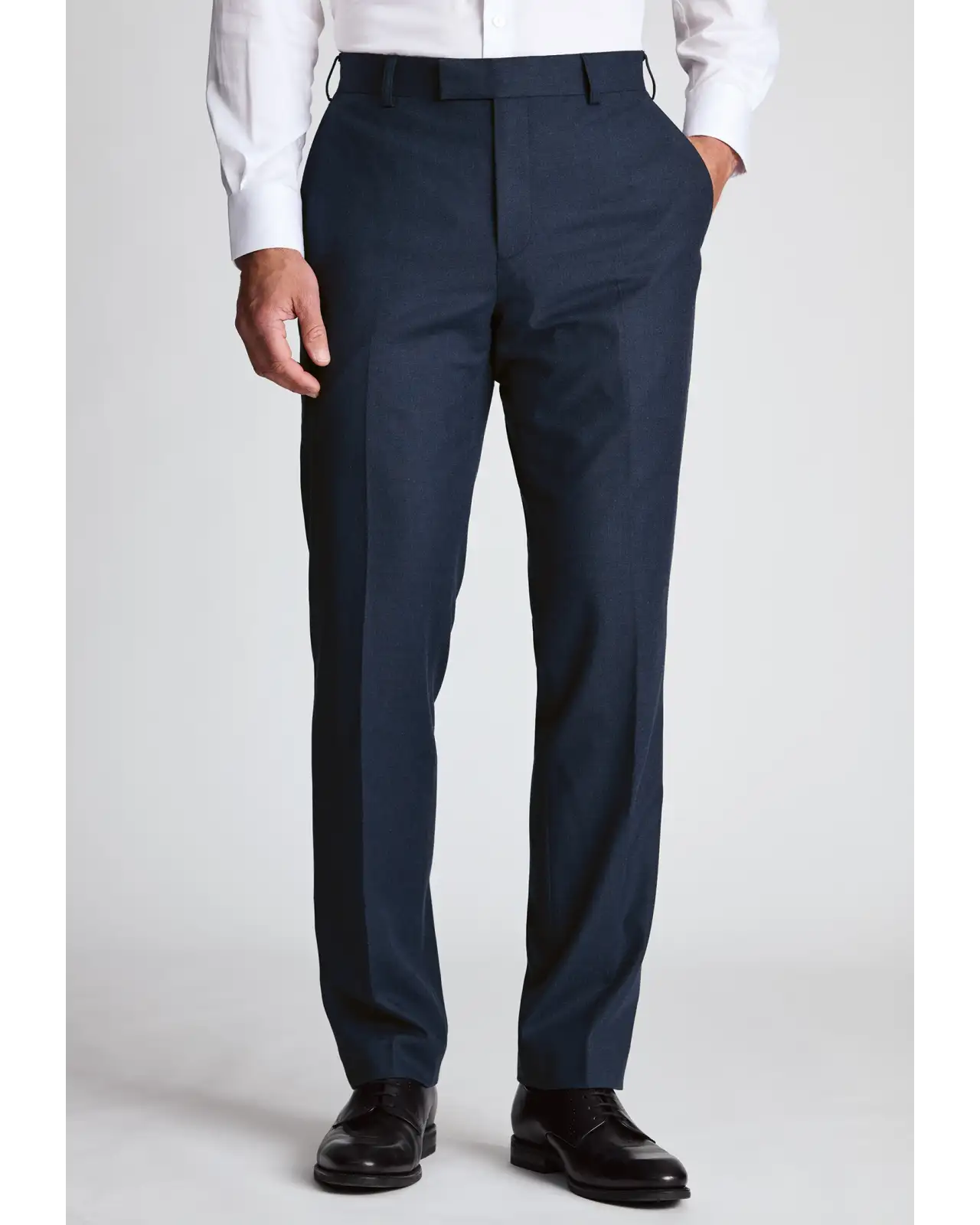 Trousers Brook Taverner Tailored Fit Shawford Air Force Blue Wool Blend Performance Suit Trousers £63.00