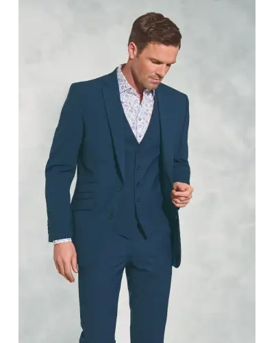 Suit Jackets Brook Taverner Tailored Fit Cassino Navy Check Washable Suit Jacket £161.00