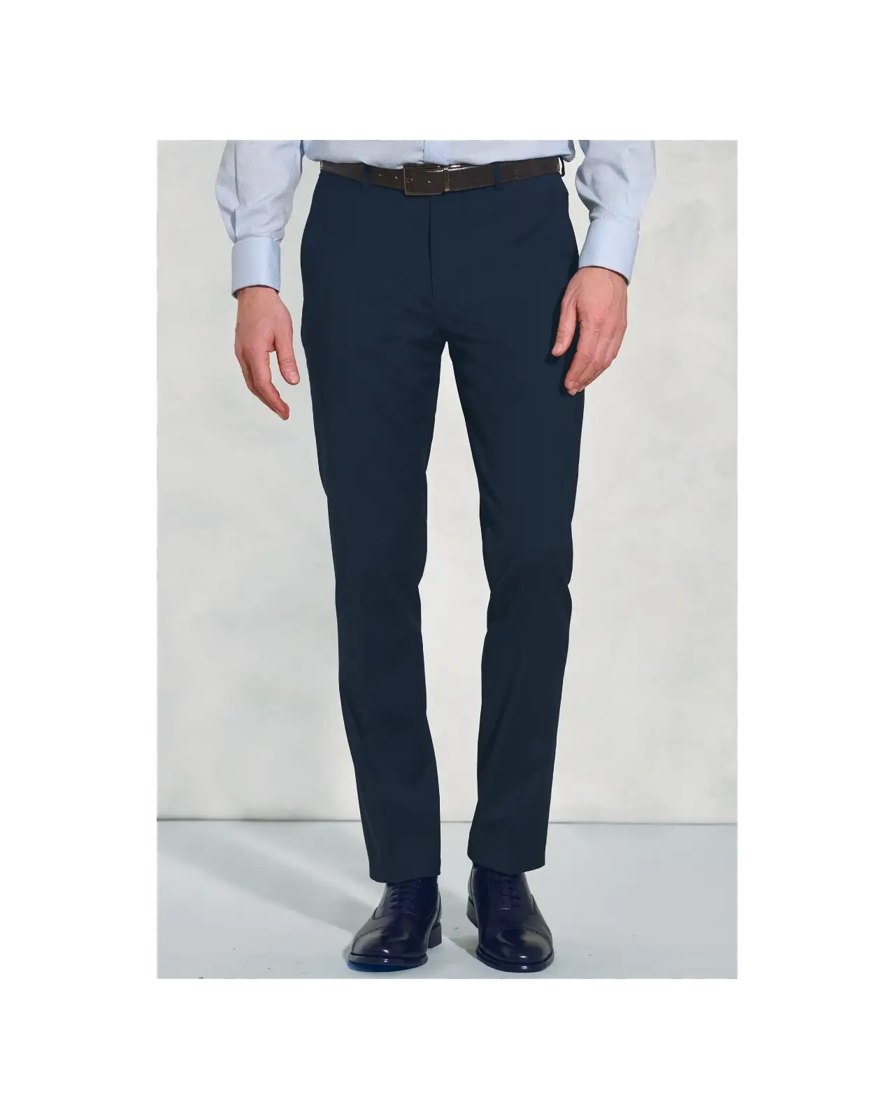 Trousers Brook Taverner Tailored Fit Cassino Navy Washable Suit Trousers £63.00
