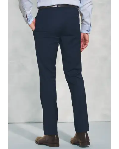 Trousers Brook Taverner Tailored Fit Cassino Navy Washable Suit Trousers £63.00